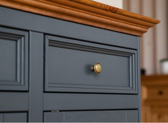 Wall unit Wood Chest of drawers + TV cabinet Sideboard Italian country house furniture 3 pieces. Set new