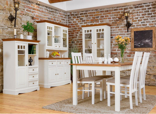 Country house wooden table Dining table Table Wood Tables 150/197cm dining room extendable