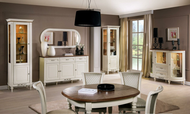 Classic Cabinets Wardrobe Wall Unit 4 Doors Wood Furniture Bedroom