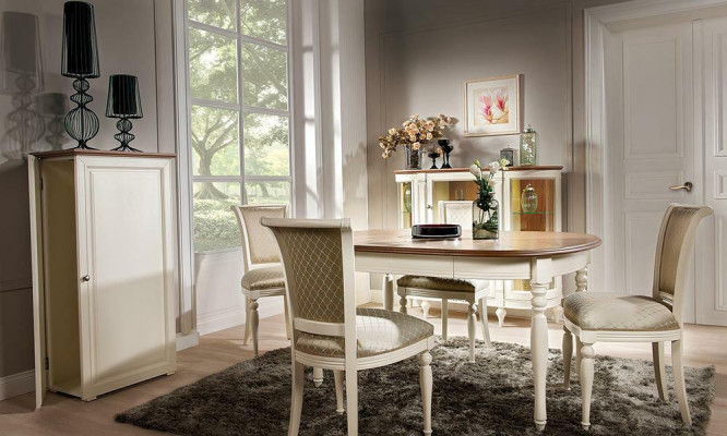 Set Dining table 4x Chairs Lehn Chair Suite Tables Dining room Group 5pcs