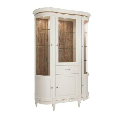Classic Cabinets Display case Wood Noble Luxury Glass Wardrobe Wood Shelf