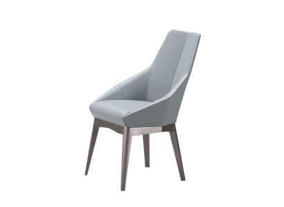 Luxury armchair Chairs Design Dining room stainless steel Gray leather chair Noble Furniture