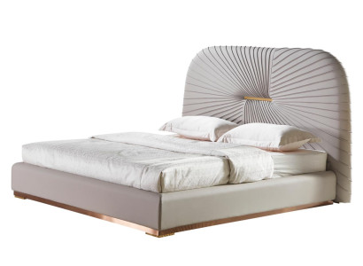 Double bed Bedroom Beige new Creative Modern Design Furniture Wood Luxury Beds