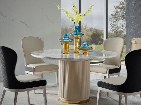 Round Dining table Round Table Living room Kitchen 135cm Luxury Marble Round Tables new