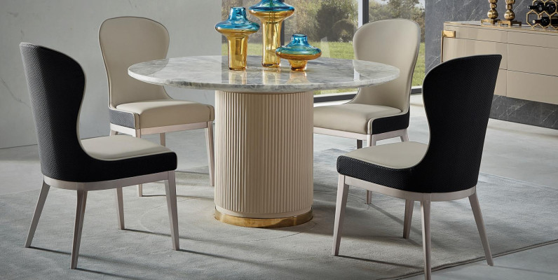 Round Dining table Round Table Living room Kitchen 135cm Luxury Marble Round Tables new