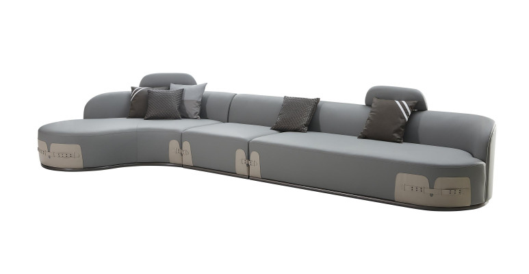 Leather Sofa Living landscape Gray Couch Sofa Upholstery Corner Sofas Sets Furniture