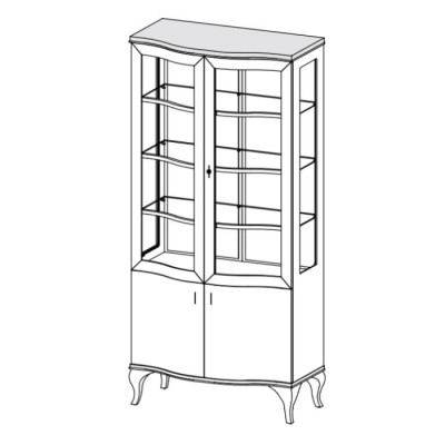 Classic Display case Wardrobe Cabinet Showcases Wood Living room Sideboards