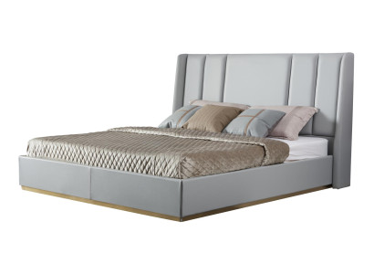Luxury Designer Bed Leather Beds Classic s Bed frame Beige Bedroom new