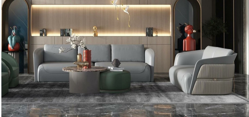 Couch Table Coffee Side Design Luxury Round Tables Sofa 2x Set Suite Stone