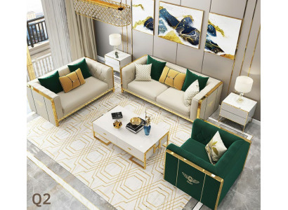 Sofa set 3+2+1 Seater Set Design Sofas Upholstery Couches Leather Relax Modern