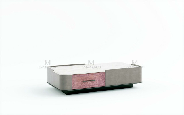 Wood Design Coffee table Luxury Side Living room Table Sofa Tables Modern Marble