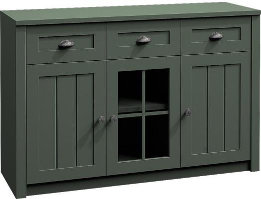 Living room Complete set Country house Furniture Set 5 pcs. Wall unit Wood Chest of drawers Table
