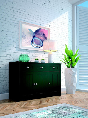 Country House Green Chests of drawers from Wood Sideboard Sideboard Tall Cabinet Chest of drawers Sideboard