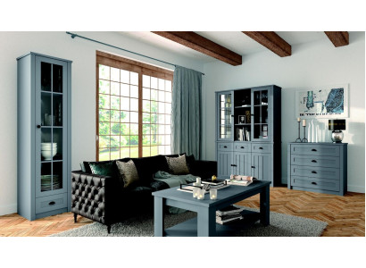 Living room Set Display case Chest of drawers Wall units Chests of drawers sideboard Wardrobe Table 4 pieces