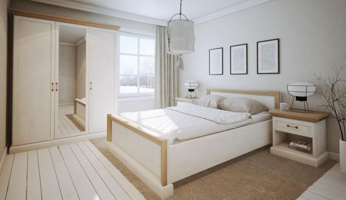 Bedroom Set Design Modern Luxury Beds Bed Bedside table Wardrobe 4 pcs
