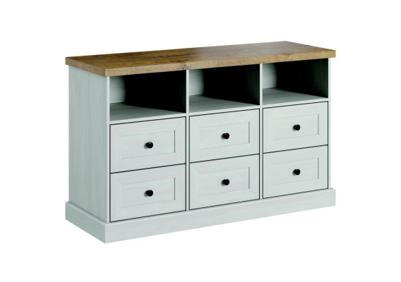 Wall unit Living room Set Display case Lowboard Wall shelf 3-piece set Wall units Wood new