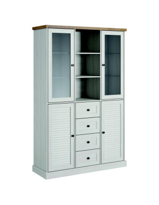 Wall unit Living room Set Display case Lowboard Wall shelf 3-piece set Wall units Wood new