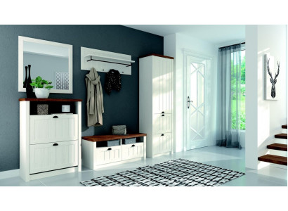 Coat rack set wood storage door wardrobe 5 pieces new hallway wardrobe set