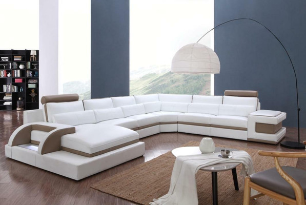 Designer Living landscape U-shape Couch Corner sofa Upholstery Suite Corner suite Sofa