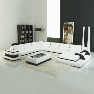 Designer Living landscape U-shape Couch Corner sofa Upholstery Suite Corner suite Sofa