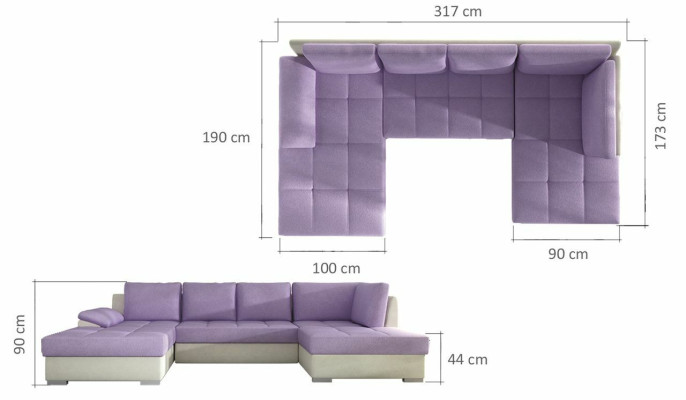 Couch Suite U-shape Big design Living landscape Corner sofa xxl Upholstery Corner