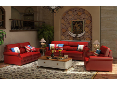 Leather Sofa Couch Living landscape 3+2 Seater Suite Modern Sofa Sets