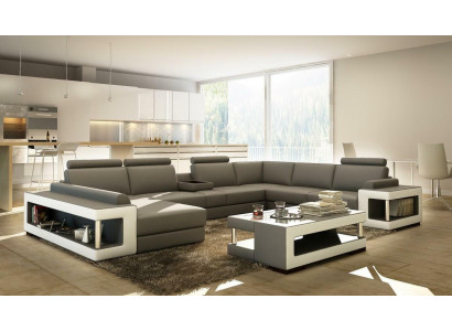 Living landscape luxury trend collection couch leather sofa sofa U-shape seat