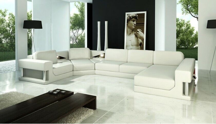 Couch Corner suite Living landscape U-shape Sofa Corner sofa Corner sofa Suite