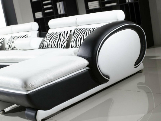 Leather sofa Corner sofa +2x Stool Suite Upholstery U-shape Couch Design