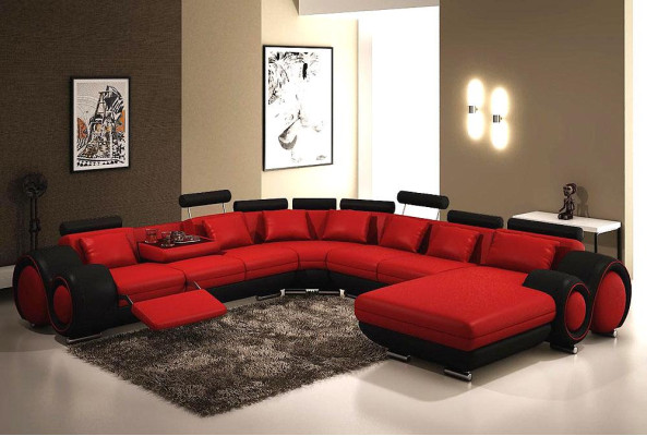 Leather sofa Couch Upholstery Seat Suite Couches Living landscape BIG XXL