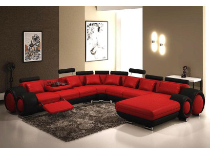 Leather sofa Couch Upholstery Seat Suite Couches Living landscape BIG XXL