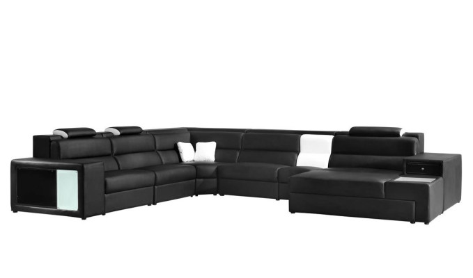Corner sofa Leather sofa Big xxl U-shape Living landscape Sofa Decorative Couch Suite