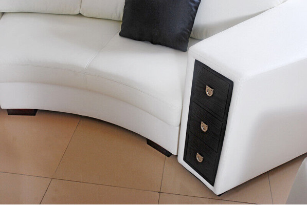 Living landscape Round Corner sofa Leather Round Couch Suite Sofa Couch Corner