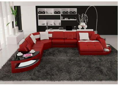 Designer Living landscape Suite Corner suite U-shape Couch Corner sofa Upholstery
