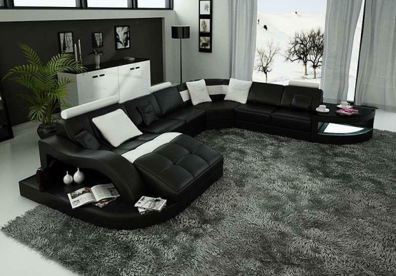 Designer Living landscape Suite Corner suite U-shape Couch Corner sofa Upholstery