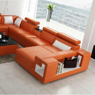 Corner suite U-shape Sofa Living landscape U-shape Corner sofa Couch Upholstery