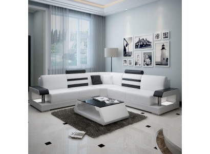 Designer Sofa Couch Corner sofa Upholstery Suite Living landscape Leather Textile