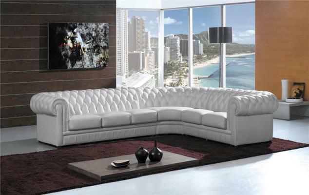Leather sofa Corner sofa Couch Chesterfield Upholstery Corner suite Sofa Couches