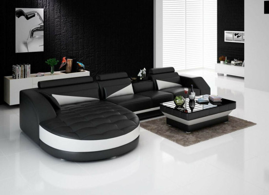Corner sofa L-shape Living landscape Designer Sofa Couch Upholstery Seat Suite