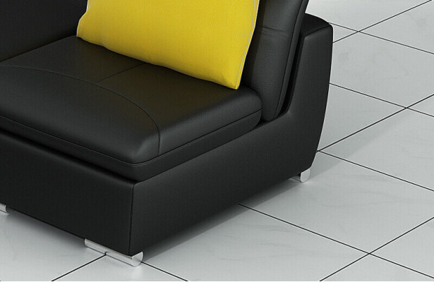 Leather sofa L-shape Couch Living landscape Corner sofa Suite Decor Design Modern
