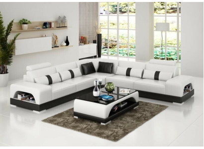 Couch Corner sofa Leather Living landscape Suite Design Deco Modern Sofa L-shape