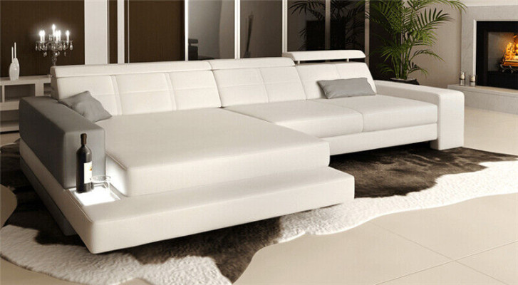 Suite Designer Sofa Couch Corner sofa with Stool Living landscape Upholstery