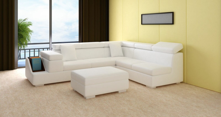 Corner sofa L-shape Sofa Couch Upholstery Sofas Living landscape Leather sofa Stool