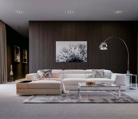 Leather sofa sofa couch corner sofa corner upholstery seat suite decoration living landscape