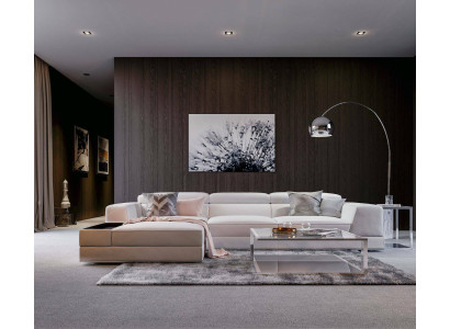 Leather sofa sofa couch corner sofa corner upholstery seat suite decoration living landscape