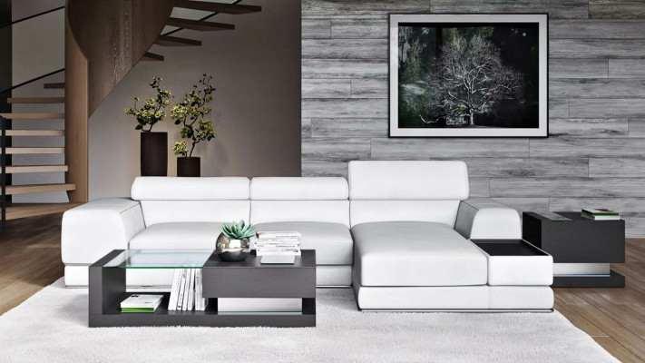 Leather sofa sofa couch corner sofa corner upholstery seat suite decoration living landscape