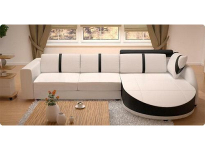 Designer Sofa Couch Upholstery Suite Corner sofa Leather Textile Living area