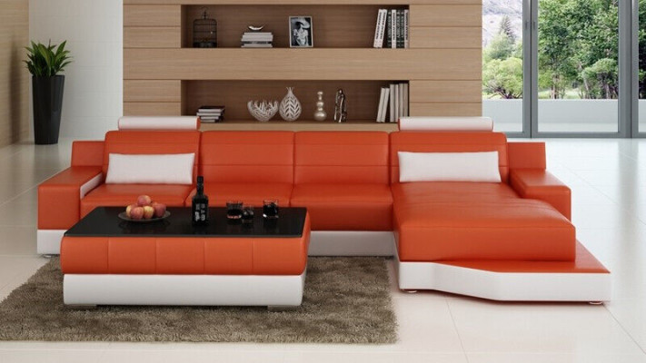 Suite L-shape Couches Sofa Living landscape Exclusive Living room