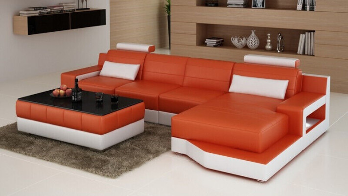 Suite L-shape Couches Sofa Living landscape Exclusive Living room