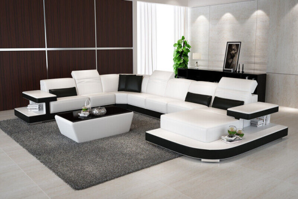 Living landscape Corner suite Corner sofa Upholstery Suite Sofas Couches new